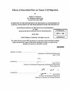 I Effects  of Interstitial Flow  on  Tumor Cell ... ?010 1