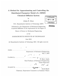 A  Method  for  Approximating  and ... Distributed Parameter Model  of  a  MIMO