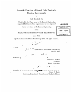 Acoustic  Function  of  Sound  Hole ... Musical  Instruments Hadi  Tavakoli  Nia