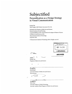 Subj ectified Personification  as a Design  Strategy