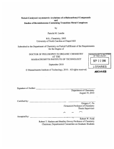 Nickel-Catalyzed  Asymmetric  Arylations  of a-Halocarbonyl  Compounds and