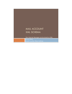 MAIL ACCOUNT XML SCHEMA How Internet Messages can be stored as XML