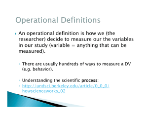 An operational definition is how we (the