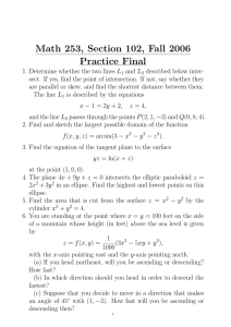 Math 253, Section 102, Fall 2006 Practice Final