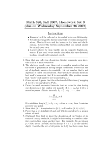 Math 320, Fall 2007, Homework Set 3 Instructions