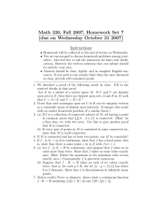 Math 320, Fall 2007, Homework Set 7 Instructions