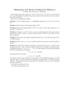 Mathematics 312, Review Problems for Midterm 2