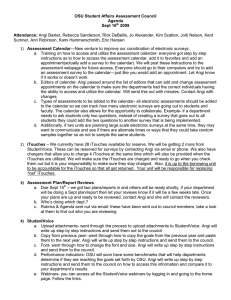 OSU Student Affairs Assessment Council Agenda Sept 16 2009