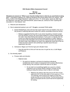 OSU Student Affairs Assessment Council  Minutes December 16, 2009