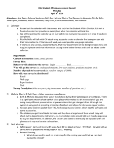 OSU Student Affairs Assessment Council Minutes April 8 2009