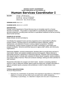 Human Services Coordinator I