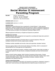 Social Worker II Adolescent Parenting Program