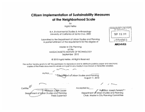 Citizen  Implementation  of Sustainability Measures til 1 6  If