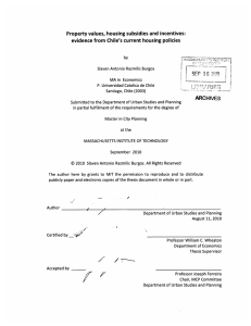 Property values,  housing subsidies and  incentives: ARCHIVES