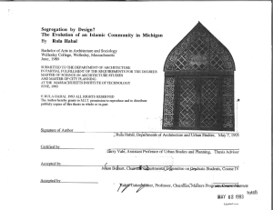 Segregation  by  Design? Rula  Habal By