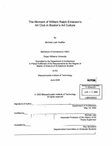 The  Moment  of William  Ralph  Emerson's