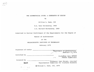 A 1965 Submitted  in  Partial Fulfillment  of  the ... Master  of  Architecture