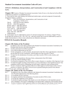 Student Government Association Code-of-Laws  Laws.