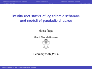 Infinite root stacks of logarithmic schemes and moduli of parabolic sheaves