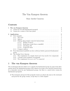 The Van Kampen theorem Contents Omar Antol´ın Camarena