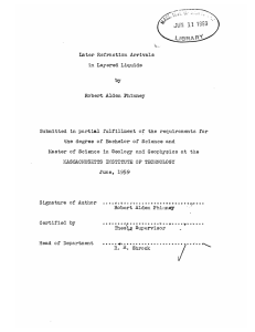Later  Refraction  Arrivals Layered  Liquids