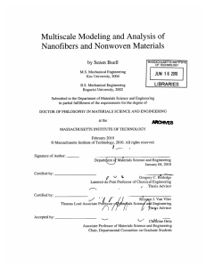 Multiscale  Modeling  and Analysis  of