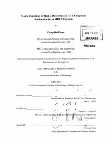 LIBRARIES ARCHPVEs In-situ Semiconductor  in  MOCVD  system