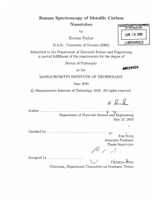 Raman  Spectroscopy  of  Metallic  Carbon Nanotubes