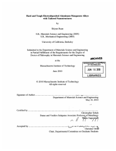 Hard and Tough  Electrodeposited  Aluminum-Manganese  Alloys by