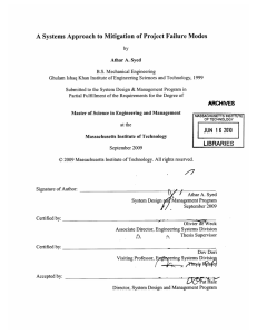 A  Systems  Approach to Mitigation  of Project...