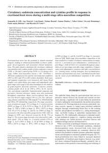 circulatory endotoxin concentration and cytokine profile in response to aBstRact