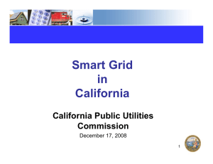 Smart Grid in California California Public Utilities