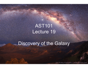 AST101 Lecture 19 Discovery of the Galaxy