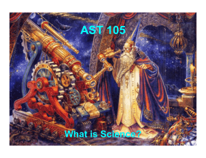 AST 105  What is Science?