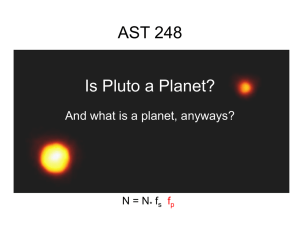 Is Pluto a Planet? AST 248  And what is a planet, anyways?