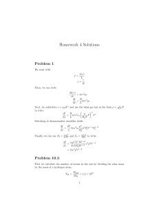 Homework 4 Solutions Problem 1