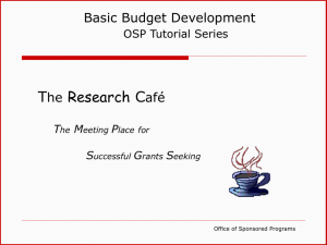 Research C T  Basic Budget Development