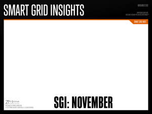 SGI: NOVEMBER SMART GRID INSIGHTS SMART GRID INDEX NOVEMBER 2012