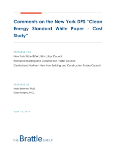 Comments on the New York DPS “Clean Study”