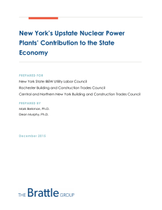New York’s Upstate Nuclear Power Plants’ Contribution to the State Economy