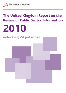 2010 The United Kingdom Report on the Re-use of Public Sector Information