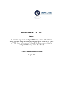 REVIEW BOARD OF APPSI Report