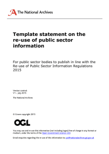 Template statement on the re-use of public sector information