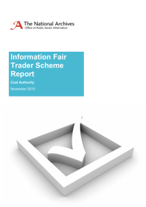 Information Fair Trader Scheme Report Coal Authority