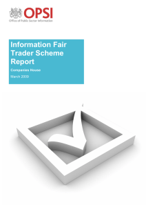 Information Fair Trader Scheme Report Companies House