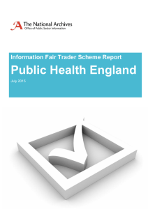 Public Health England Information Fair Trader Scheme Report July 2015