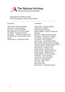Licensing Forum, 9 February 2012 Environment Agency, Horizon House, Bristol