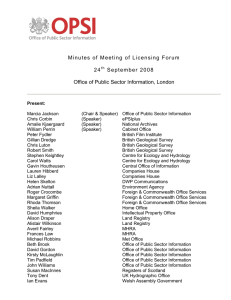 Minutes of Meeting of Licensing Forum 24 September 2008