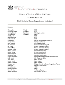 Minutes of Meeting of Licensing Forum  5 February 2008