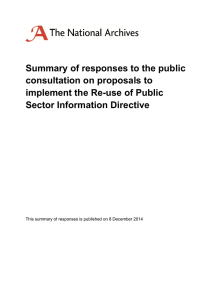 Summary of responses to the public consultation on proposals to